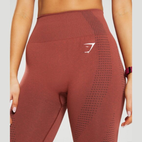 Gymshark Flex High-Waisted Leggings – Red Marl (Size M) - Picture 2 of 10
